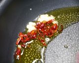 簡単！蕎麦パスタ☆ペペロンチーノ作り方2写真