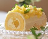 宝石パインとココナッツのロールケーキ作り方35写真