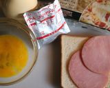コーンスープの素で！卵マヨコーントースト作り方1写真
