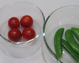 スナップエンドウの和風クリームチーズ和え作り方1写真