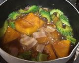 かぼちゃとゴーヤの煮物作り方4写真