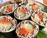 お蕎麦のり巻き〜！桃入り♡ヘルシー作り方7写真