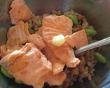 納豆とサーモンのニンニクまぜご飯作り方2写真