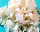 鶏ミンチのレンコンとポークソーセージ焼き作り方1写真