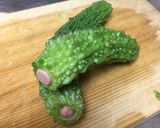 ポールウインナーとゴーヤの揚げ焼き作り方1写真