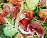 シャキシャキポテトと夏野菜の生ハムマリネ作り方3写真