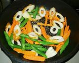 竹輪いんげん人参のガーリック風味炒め作り方3写真
