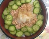 ツナときゅうり、大根おろしのあっさり丼作り方2写真