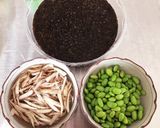 夏に♪梅とひじき枝豆の炊き込みご飯作り方2写真