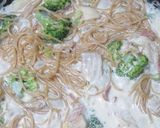 チキンとブロッコリーの濃厚クリームパスタ作り方15写真