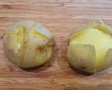 モロヘイヤとおから明太のチーズ焼きポテト作り方1写真