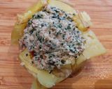 モロヘイヤとおから明太のチーズ焼きポテト作り方9写真