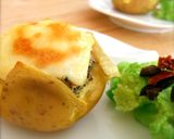 モロヘイヤとおから明太のチーズ焼きポテト作り方12写真