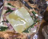 大葉とごま油のトーストピザ作り方4写真