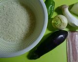 簡単、ベーコンと野菜のリゾット！作り方1写真
