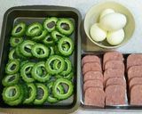 ゴーヤーチャンプルーのカプレーゼ風♪作り方1写真