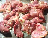 鳥レバー　ハツのガーリックペッパー焼き作り方4写真