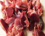 節約＊砂肝の搾菜炒め作り方1写真