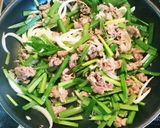 牛肉とニラのコッテリ醤油炒め作り方4写真