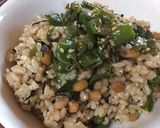 納豆とししとうの味噌炒めのご飯作り方3写真