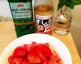 トマトサラダwithオリーブオイル・酢作り方2写真