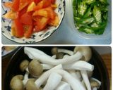 トマトとオクラのペペロンチーノ冷製パスタ作り方3写真