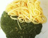 ほうれん草ペーストのクリームパスタ☆作り方4写真