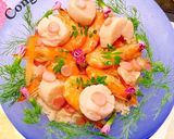 尾頭つき海老とホタテちらし寿司作り方1写真