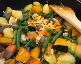 鶏挽肉とほっくり野菜の炒め炊き作り方8写真