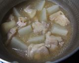 大根とモモ肉のみぞれ煮♪つるんと食感♪作り方5写真