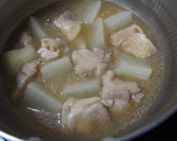 大根とモモ肉のみぞれ煮♪つるんと食感♪作り方5写真