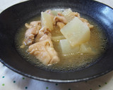 大根とモモ肉のみぞれ煮♪つるんと食感♪作り方6写真