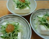 冷やっこのきゅうりとなめ茸のせ作り方8写真