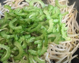 簡単メイン☆豚こまとゴーヤもやし和風炒め作り方4写真