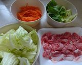 セロリと豚肉の炒め物作り方1写真