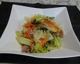 セロリと豚肉の炒め物作り方6写真