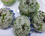 パセリに赤紫蘇、昆布茶のおにぎり作り方4写真