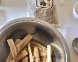 ノンフライ♪カリカリ黒糖ごぼう♡グリル焼作り方2写真