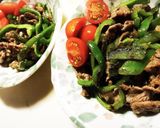 薄切り肉活用レシピ！牛肉ピーマン炒め☆作り方9写真