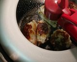 椎茸の鶏ひきのっけ焼き作り方2写真