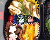 あざみ佃煮、揚げない春巻き 玄米海苔弁当作り方2写真