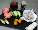 さっぱり塩だれ夏野菜そうめん作り方1写真