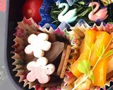 あざみ佃煮、揚げない春巻き 玄米海苔弁当作り方3写真
