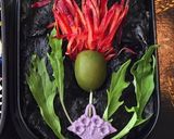 あざみ佃煮、揚げない春巻き 玄米海苔弁当作り方5写真