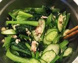 給食！小松菜とキュウリの無限ツナサラダ作り方3写真