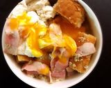 パンとベーコンエッグのお味噌汁作り方5写真