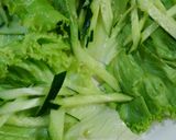 簡単★焼肉のレタス巻きサラダ作り方3写真
