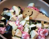 お茄子と豚バラ肉の炒め物作り方3写真