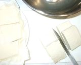 豆腐ステーキ♪簡単にんにく甘辛味作り方1写真