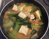 小松菜と厚揚げの煮物作り方1写真